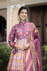 Traditional Purple Digital Printed Dola Silk Lehenga Choli with Designer Dupatta for Women