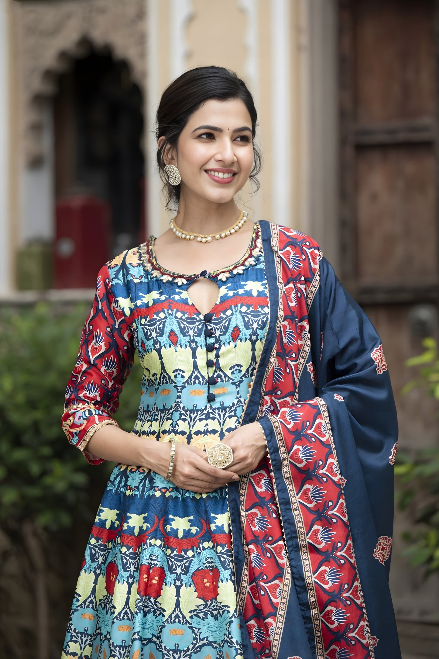 Elegant Multicolor Digital Printed Dola Silk Lehenga Choli with Designer Dupatta for Women