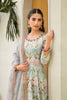 Elegant Sky Blue Floral Digital Printed Silk Satin Readymade Salwar Suit with Dupatta for Women