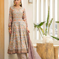 Stylish Grey Floral Digital Printed Silk Satin Readymade Salwar Suit with Dupatta for Women
