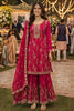 Luxury Rani Pink Fendy Silk Embroidered Pakistani Palazzo Suit Set with Dupatta
