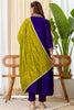 Luxury Royal Purple Silk Embroidered Suit Set Designer Dupatta