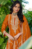 Vibrant Orange Chinon Heavy Embroidered Pakistani Palazzo Suit Set with Designer Dupatta