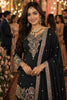 Luxury Black Chinon Embroidered Pakistani Palazzo Suit Set with Designer Dupatta