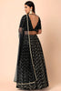 Elegant Black Faux Georgette Embroidered Lehenga Choli with Net Dupatta for Women