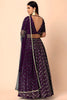 Stunning Purple Faux Georgette Sequins Embroidered Lehenga Choli with Net Dupatta
