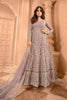 Luxury Mauve Net Embroidered Anarkali Suit with Designer Dupatta for Wedding