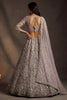 Luxury Dusty Lavender Net Embroidered Bridal Lehenga Choli Heavy Sequin Work Dupatta