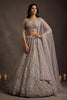 Luxury Dusty Lavender Net Embroidered Bridal Lehenga Choli Heavy Sequin Work Dupatta