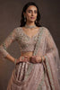 Beautifull Blush Pink Net Sequin Embroidery Work Bridal Lehenga Choli Dupatta