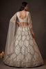 Elegant Off White Net Sequin Embroidery Work Bridal Lehenga Choli Dupatta