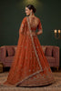 Vibrant Orange Gadhwal Silk Embroidered Bridal Lehenga Choli with Heavy Net Dupatta