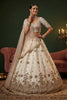 Elegant Off White Gadhwal Silk Embroidered Bridal Lehenga Choli with Heavy Net Dupatta