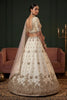 Elegant Off White Gadhwal Silk Embroidered Bridal Lehenga Choli with Heavy Net Dupatta