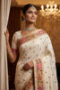 Off White Traditional Woven Silk Saree Rich Paithani Border