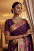 Royal Purple Traditional Woven Silk Saree  Rich Paithani Border