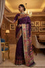 Royal Purple Traditional Woven Silk Saree  Rich Paithani Border