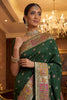 Dark Green Traditional Woven Silk Saree Rich Paithani Border
