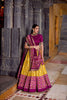 Royal Mustard Yellow Tussar Silk Lehenga Choli Patola Print Dupatta