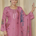 Elegant Pink Silk Digital Printed Salwar Suit with Designer Dupatta for Women