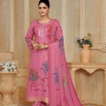 Elegant Pink Silk Digital Printed Salwar Suit with Designer Dupatta for Women