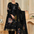 Stunning Black Silk Digital Printed Salwar Suit with Designer Dupatta for Women