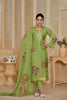 Trendy Pista Green Silk Digital Printed Salwar Suit with Designer Dupatta for Women