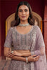 Luxury Mauve Net Embroidered Bridal Lehenga Choli Designer Dupatta for Wedding