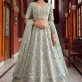 Luxury Pista Net Embroidered Bridal Lehenga Choli Designer Dupatta Wedding