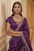 Stylish Purple Silk Embroidered Lehenga Choli with Peacock Motif Border and Designer Dupatta