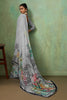 Grey Georgette Saree Multicolor Abstract Digital Print Designer Blouse