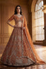 Royal Rust Orange Heavy Embroidered Lehenga Choli with Designer Net Dupatta for Wedding