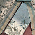 Admirable Teal Blue Linen Cotton Semi-Stitched Straight Salwar Suit with Printed Dupatta