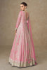 Beautiful Pink Georgette Embroidered Gown with Designer Dupatta for Wedding