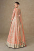 Luxury Orange Georgette Embroidered Gown Designer Dupatta Wedding Wear