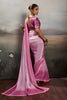 Vibrant Pink Satin Silk Saree Designer Lace Border for Party Wear