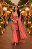 Elegant Peach Roman Simmer Embroidered Palazzo Suit Designer Dupatta for Wedding