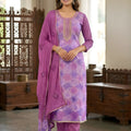 Trendy Lavender Muslin Digital Printed Straight Salwar Suit with Designer Dupatta for Women