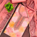 Luxury Peach Muslin Digital Printed Straight Salwar Suit with Designer Dupatta for Women