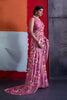 Elegant Pink Cotton Printed Saree Designer Border Matching Blouse Piece