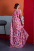 Elegant Pink Cotton Printed Saree Designer Border Matching Blouse Piece