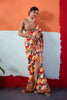 Stylish Multicolor Cotton Printed Saree Designer Border Matching Blouse Piece