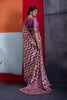 Beautiful Pink Cotton Printed Saree Designer Border Matching Blouse Piece