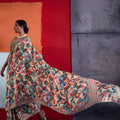 Stylish Multicolor Cotton Printed Saree Designer Border Matching Blouse Piece