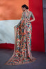 Stylish Multicolor Cotton Printed Saree Designer Border Matching Blouse Piece