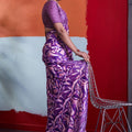 Wonderful Purple Cotton Printed Saree Designer Border Matching Blouse Piece