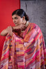 Royal Pink Cotton Printed Saree Designer Border Matching Blouse Piece