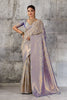 Vibrant Gray Woven Saree Rich Zari Border Blouse Piece for Festive Wear