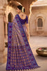 Graceful Lavender Patola Silk Saree Woven Border for Wedding Wear