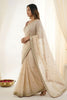 Elegant Beige Rangoli Silk Embroidered Saree Blouse for Wedding